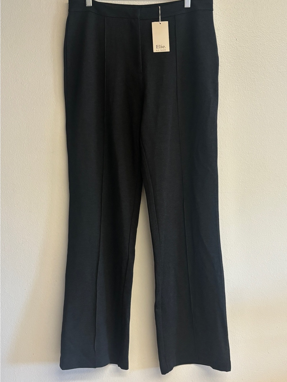 Elie Tahari Black Straight-Leg Dress Trousers